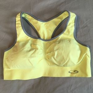 Champion C9 Enthusiast sports bra. Yellow, Large